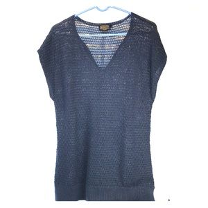 SOLD- Pendleton Navy Blue Sleeveless Sweater